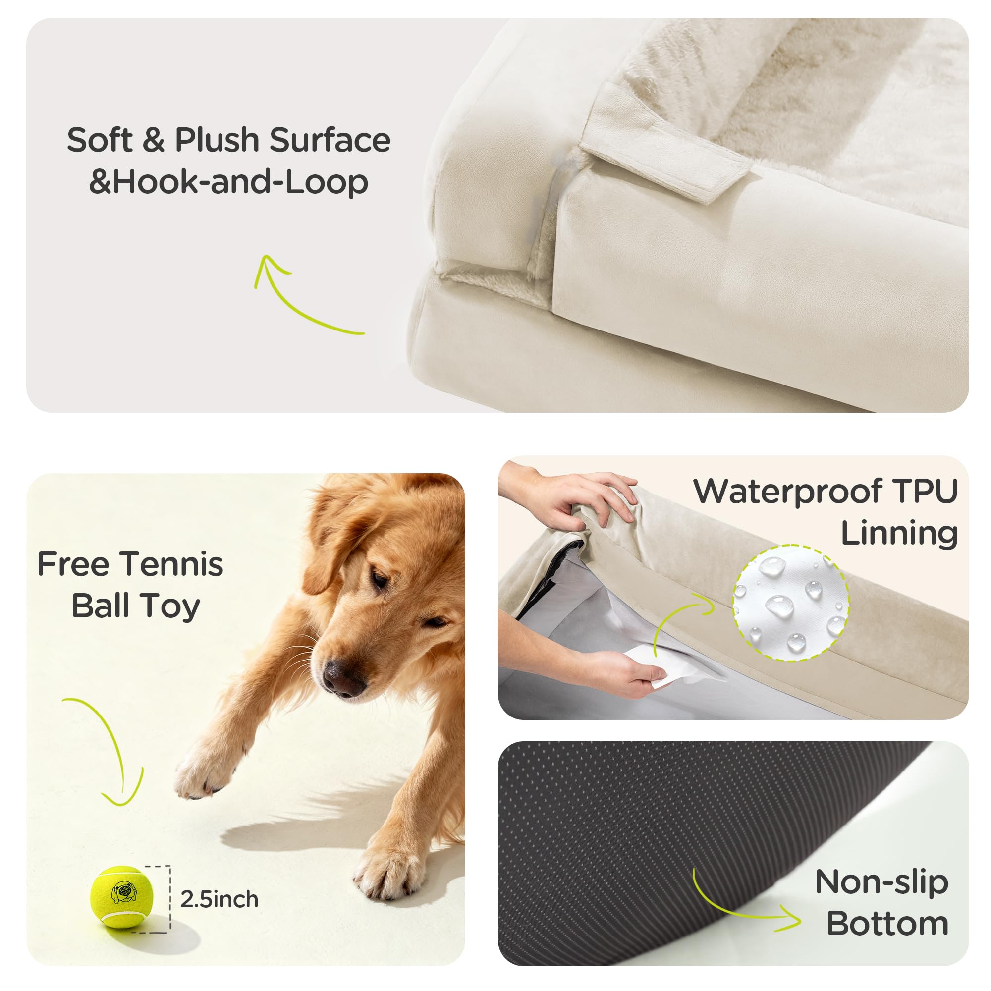 Cama Song Puppy XL, base antideslizante para suelos lisos.