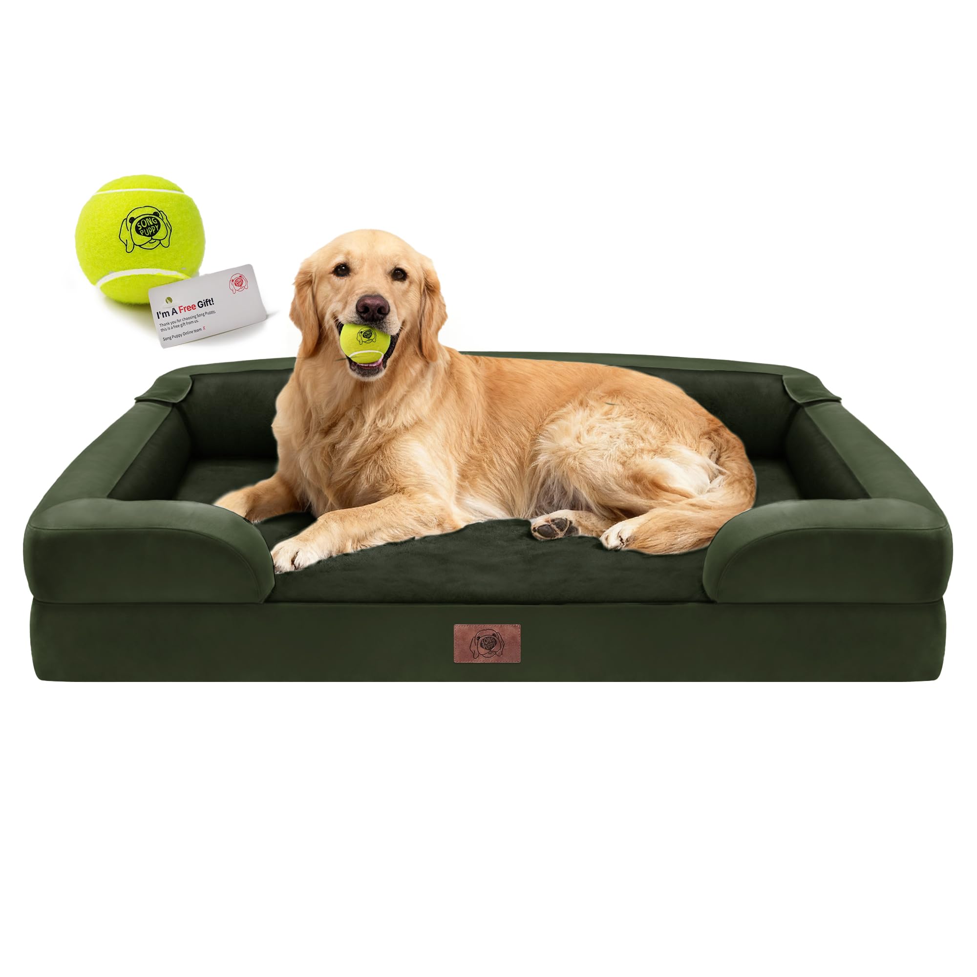 Song Puppy cama-xl con soporte ortopédico para perros grandes.
