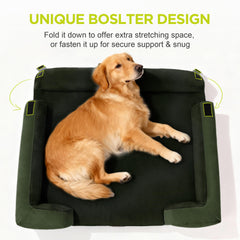 Cama Song Puppy XL tapizada en terciopelo suave para descanso cómodo.