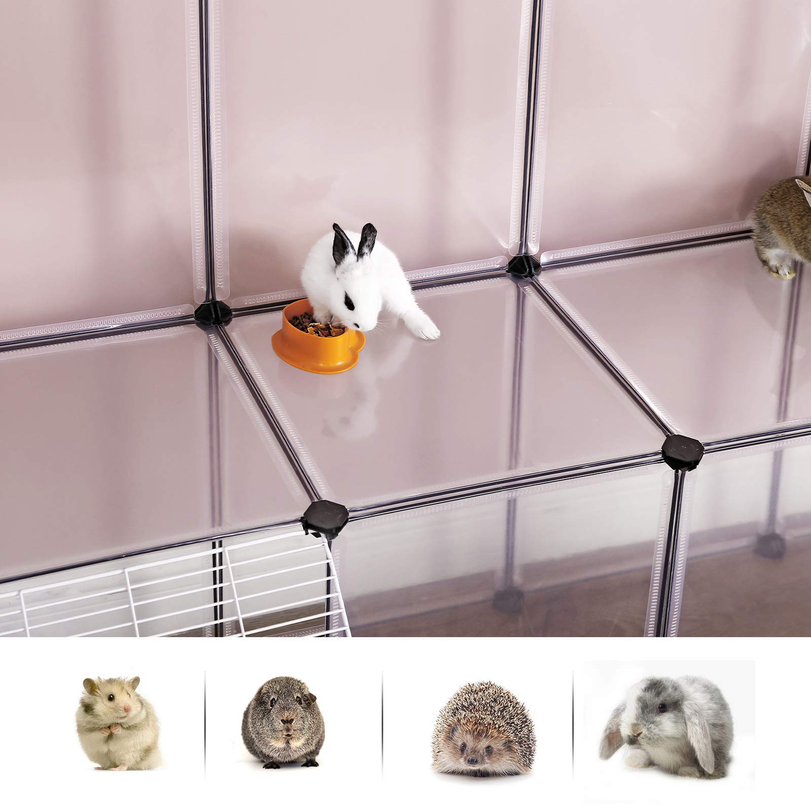 SONGMICS Cobaya escaleras de metal para acceso cómodo