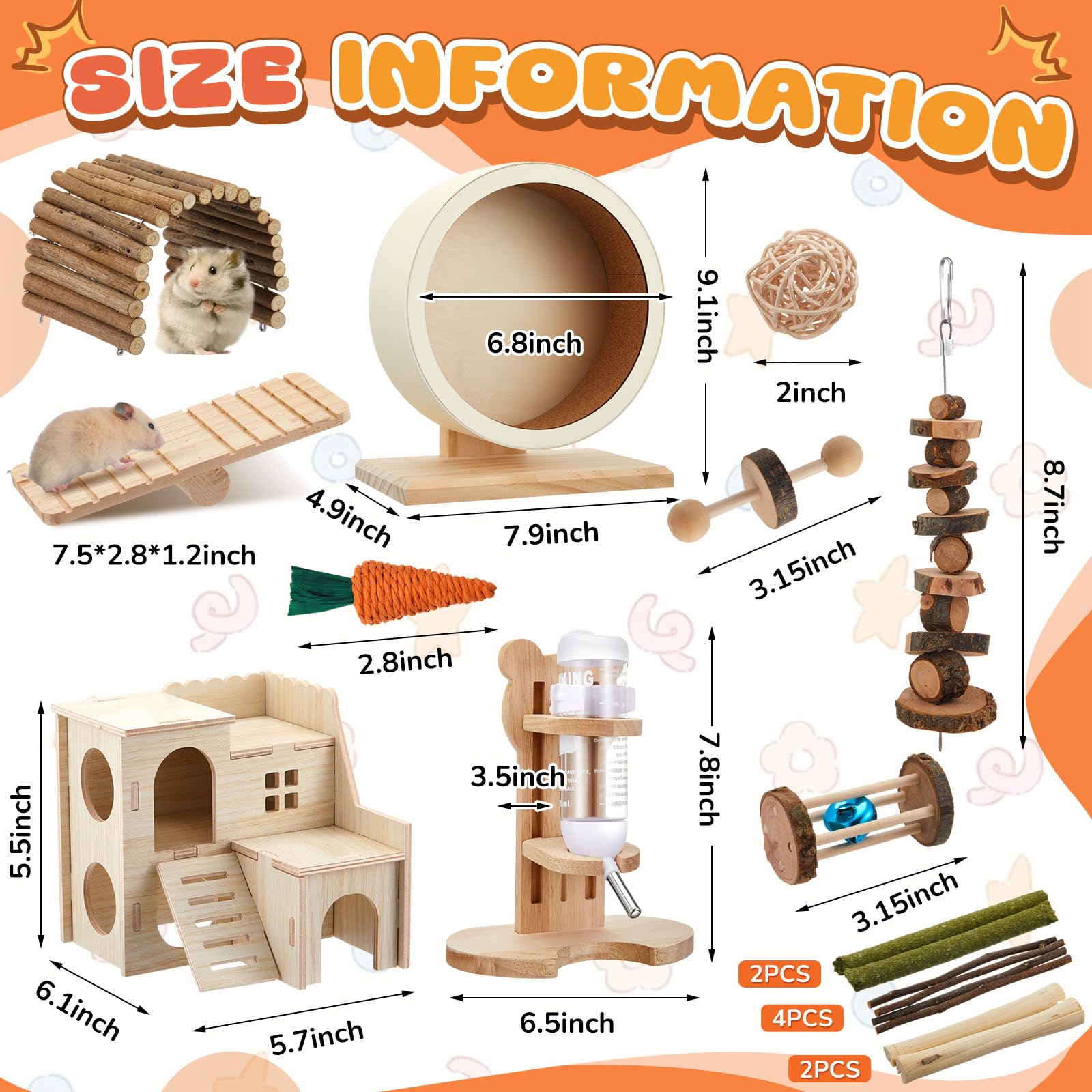Bebedero para hamster con soporte ajustable de Sonwyoung, hidratación cómoda