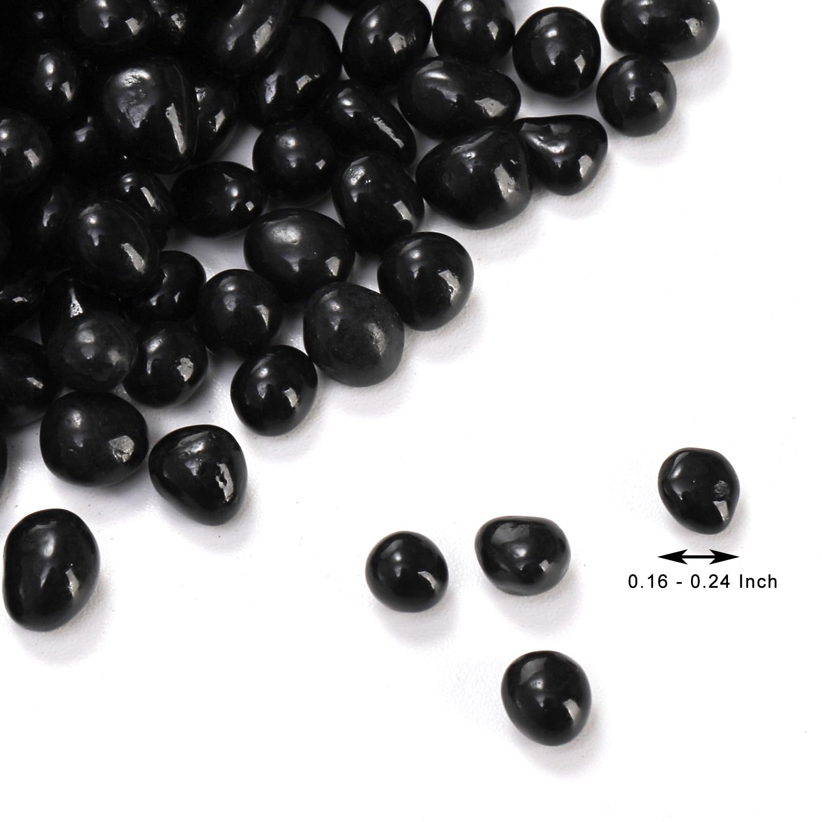 SOUJOY piedras cristal negro brillantes: contraste elegante sin alterar el agua