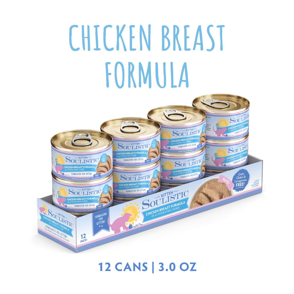 Puré cremosa de Soulistic para gatito, textura suave para comer