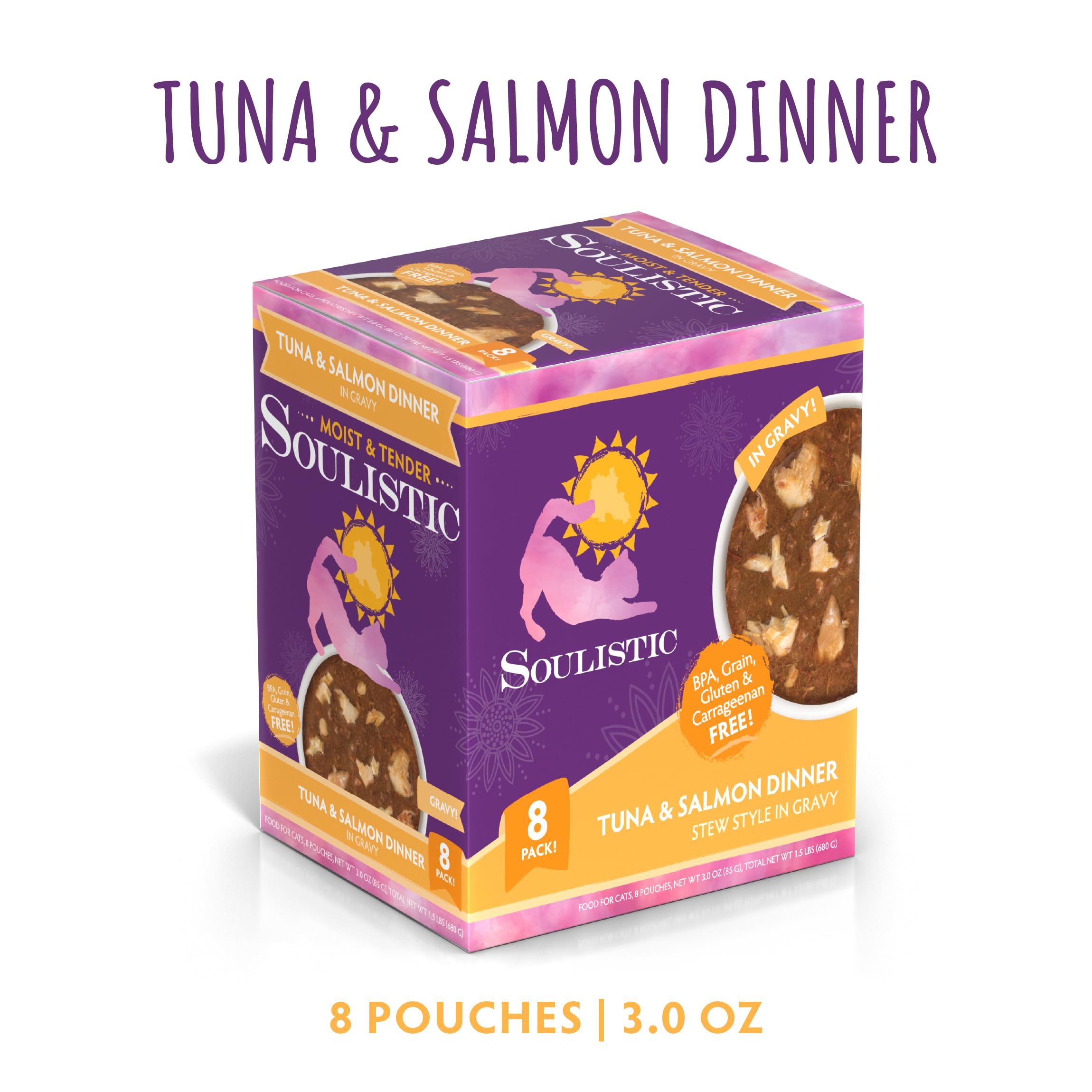 Soulistic Presentacion Salmón y Atún en Salsa: porciones convenientes para cada comida.