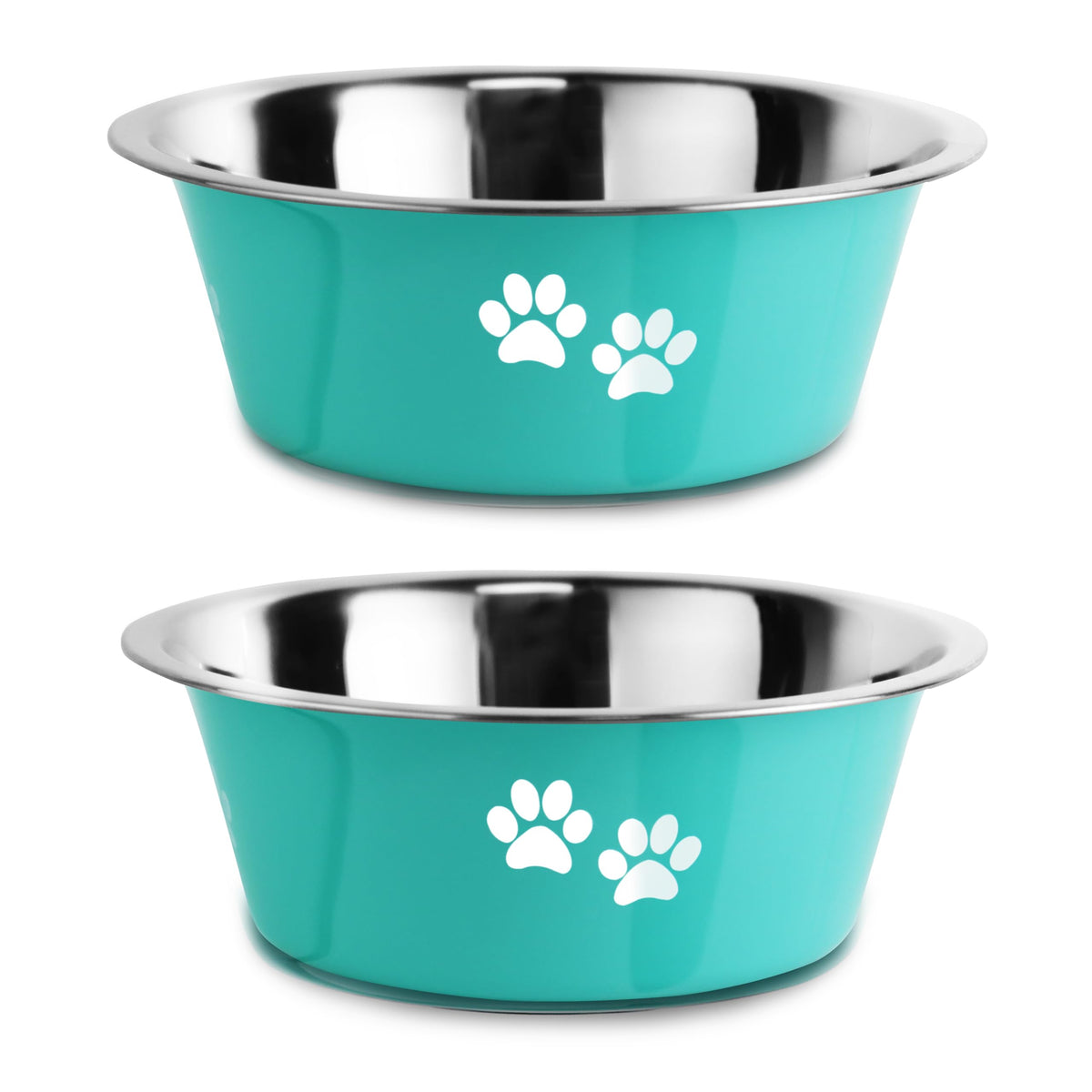 SO UXU tazón para perros de acero inoxidable verde, 53 oz, duradero y fácil de limpiar.