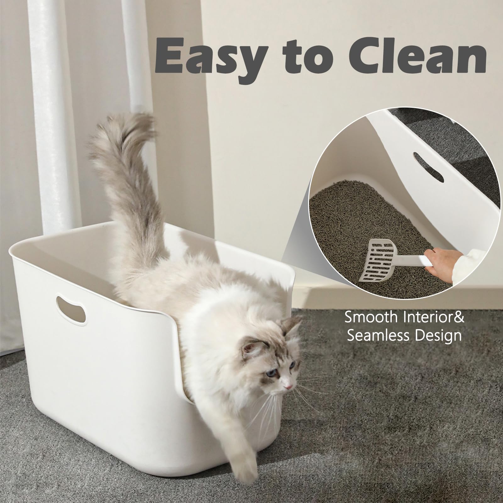 SpaceTime caja XL para gatos grandes ofrece espacio cómodo y higiene en casa