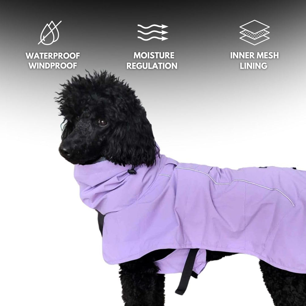 Tejido transpirable Spark Paws que regula la temperatura para días lluviosos.