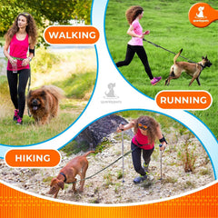 SparklyPets correa cintura mango de goma ergonómico para sujeción estable.