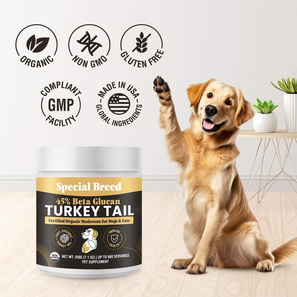 Special Breed cola-pavo organico lote verificado por terceros para pureza y potencia.