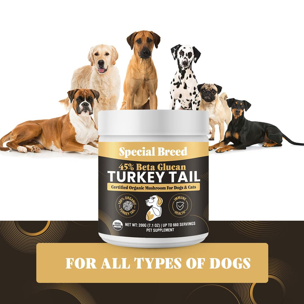Special Breed cola-pavo organico sin aditivos, ingredientes puros sin rellenos.