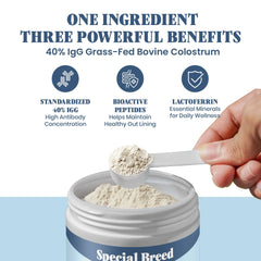 Special Breed colostro de pasto igG40 polvo preparado para alimentar perros