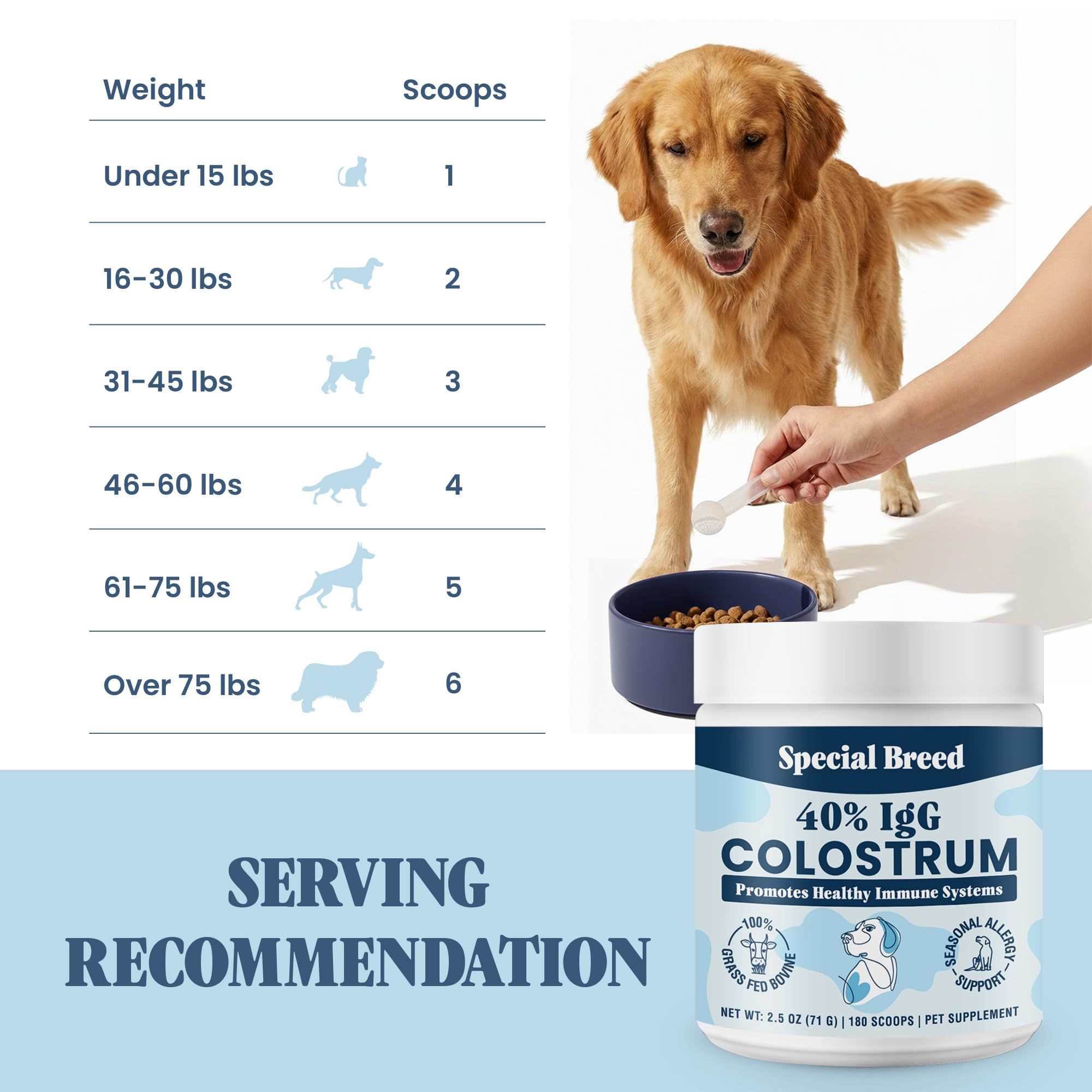 Special Breed colostro de pasto prebiótico natural para salud intestinal