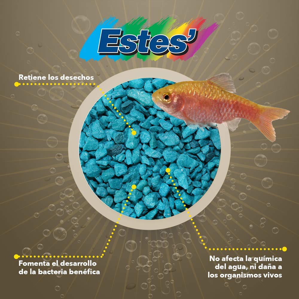 Spectrastone grava turquesa para acuario, peso de 5 libras facilita una cobertura estable