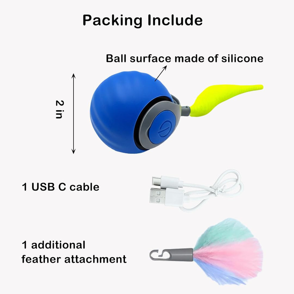 Speedy Ball 2.0, juego para gatos de interior, ideal para días fríos o lluviosos