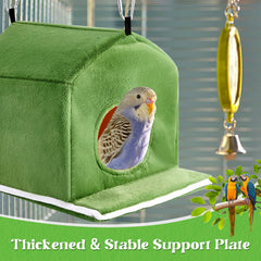 Spiareal cama para jaula colgante verde facilita descanso cómodo para aves.