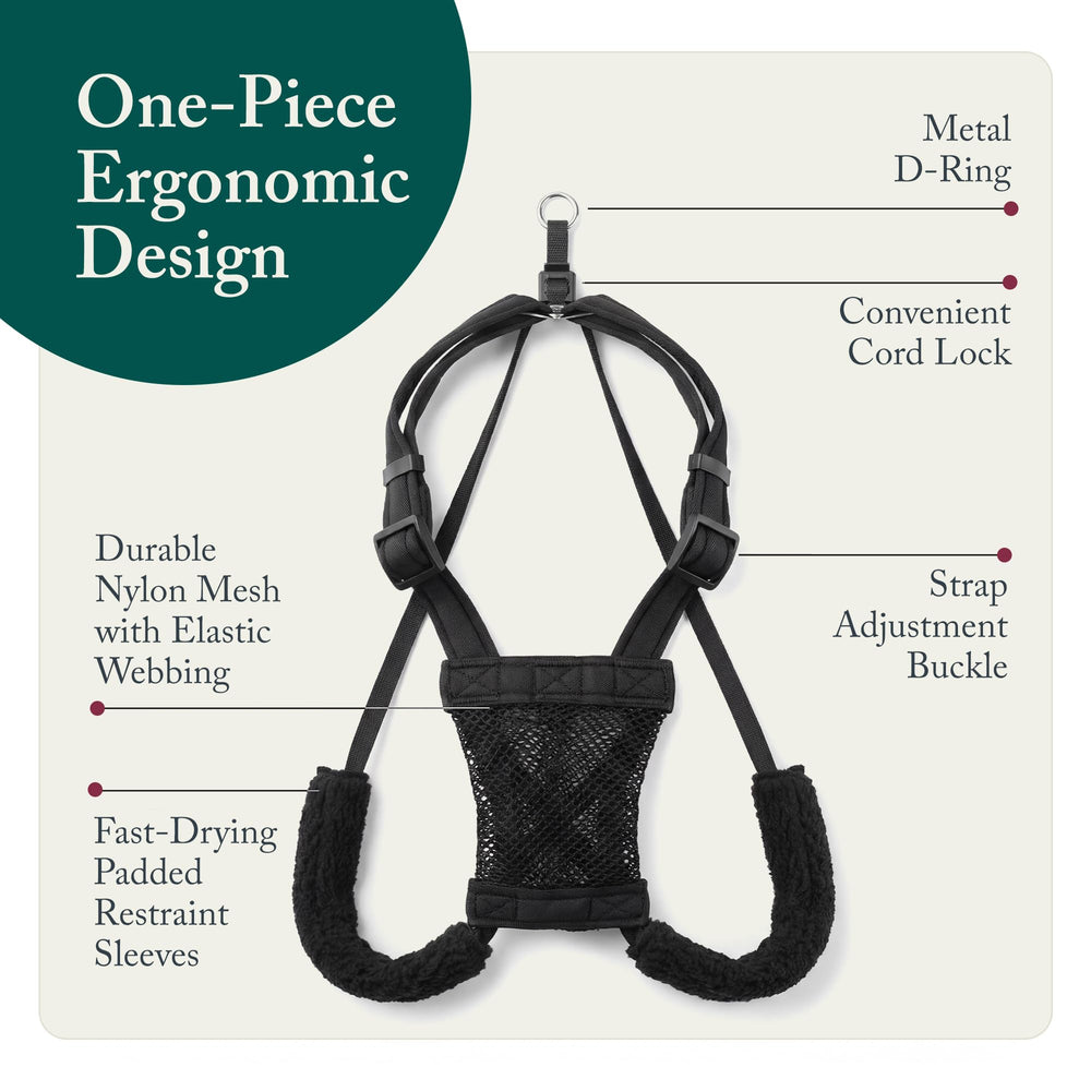 SPORN No Pull Harness con herrajes niquelados para durabilidad ante la intemperie.