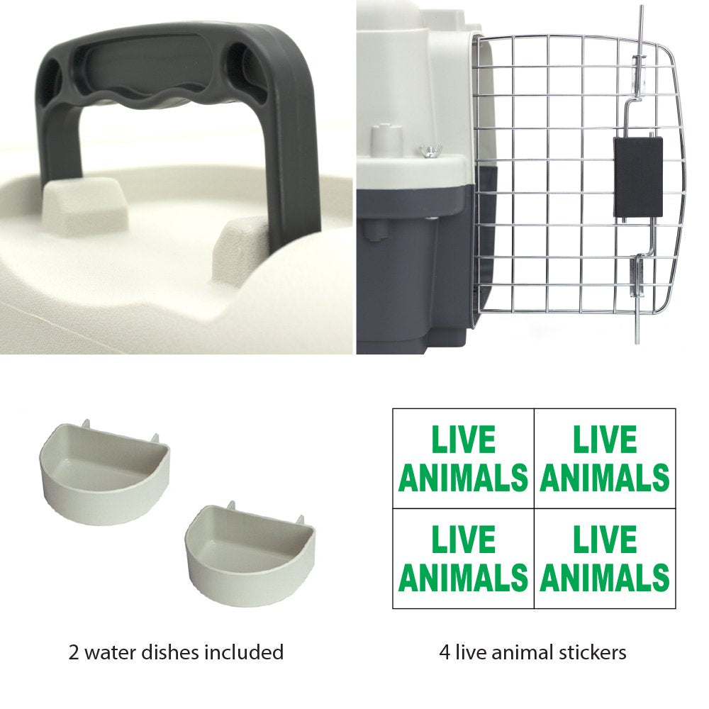 SportPet Transportín con etiquetas de animal vivo para manejo seguro