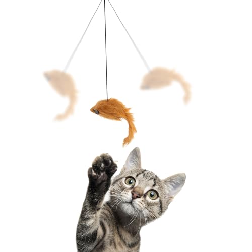 SPOT A-Door-Able ratón relleno de hierba gatera para enriquecimiento felino