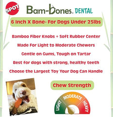 SPOT Bam-Bones centro masajante de goma para higiene dental
