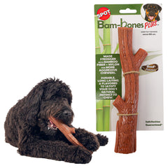 SPOT Bam-Bones Plus mordedor de nylon y fibra de bambu para perros activos