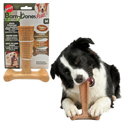 SPOT Bam-Bones Plus T-Bone, juguete masticación 6 pulgadas para perros activos.