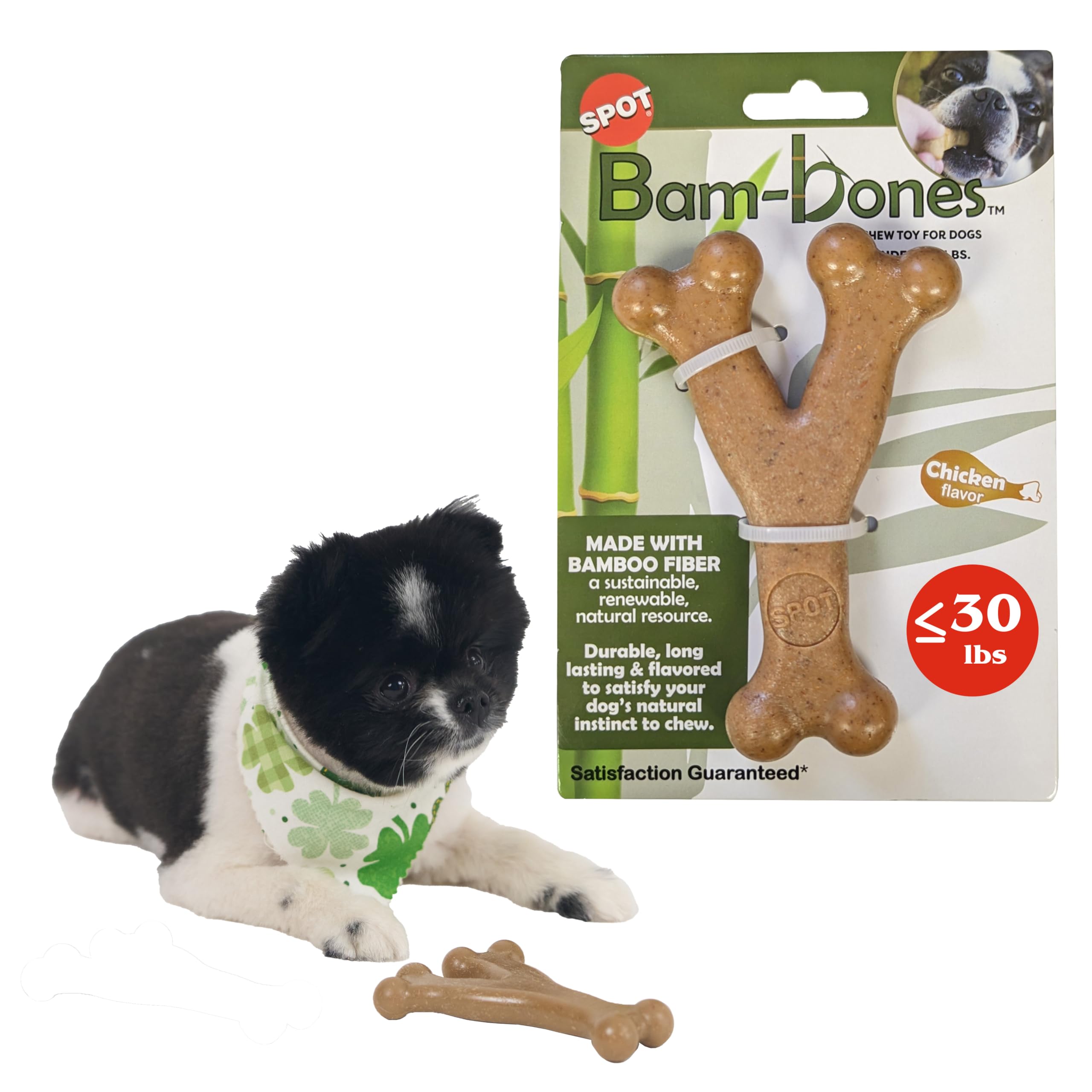SPOT Bam-Bones textura rugosa para limpieza dental durante la masticación