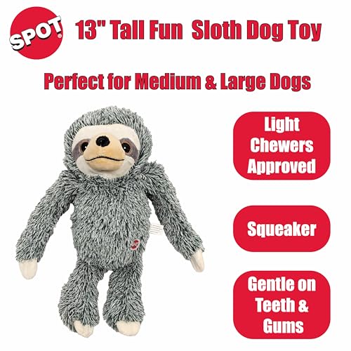 SPOT Fun Sloth con sonajero para estimular juego interactivo.