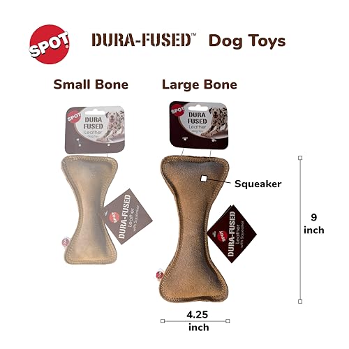 SPOT Hueso de cuero yute para juego duradero.
