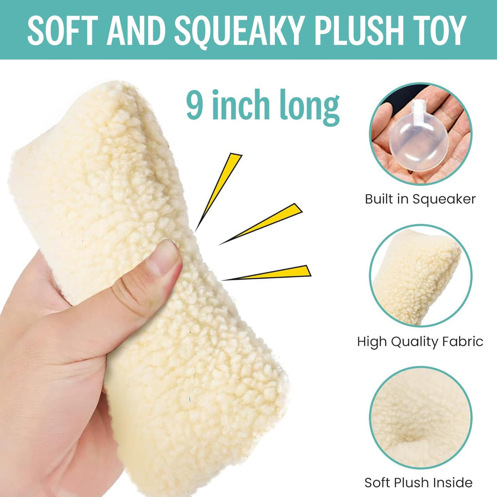 SPOT hueso-peluche con chirrido incorpora estímulo suave para juego ligero.