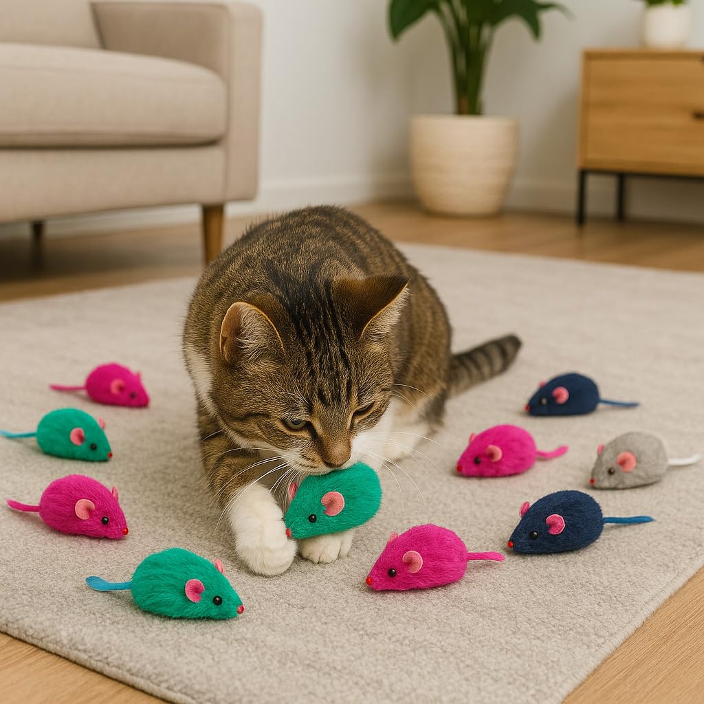 SPOT ratón peluche con hierba gatera amarillo, perfecto para atrapar y jugar