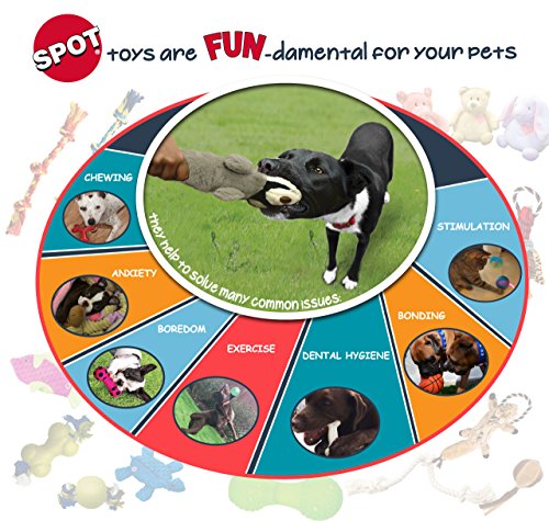 SPOT Skinneeez pollo para perros medianos, fomenta horas de juego.