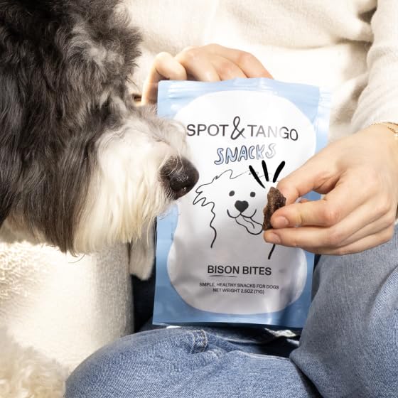 Spot & Tango Bison Bites hecho en EE. UU. para perros de todos los tamaños.