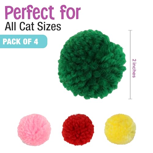 SPOT Wool Pom Poms: colores brillantes que atraen la curiosidad del gato