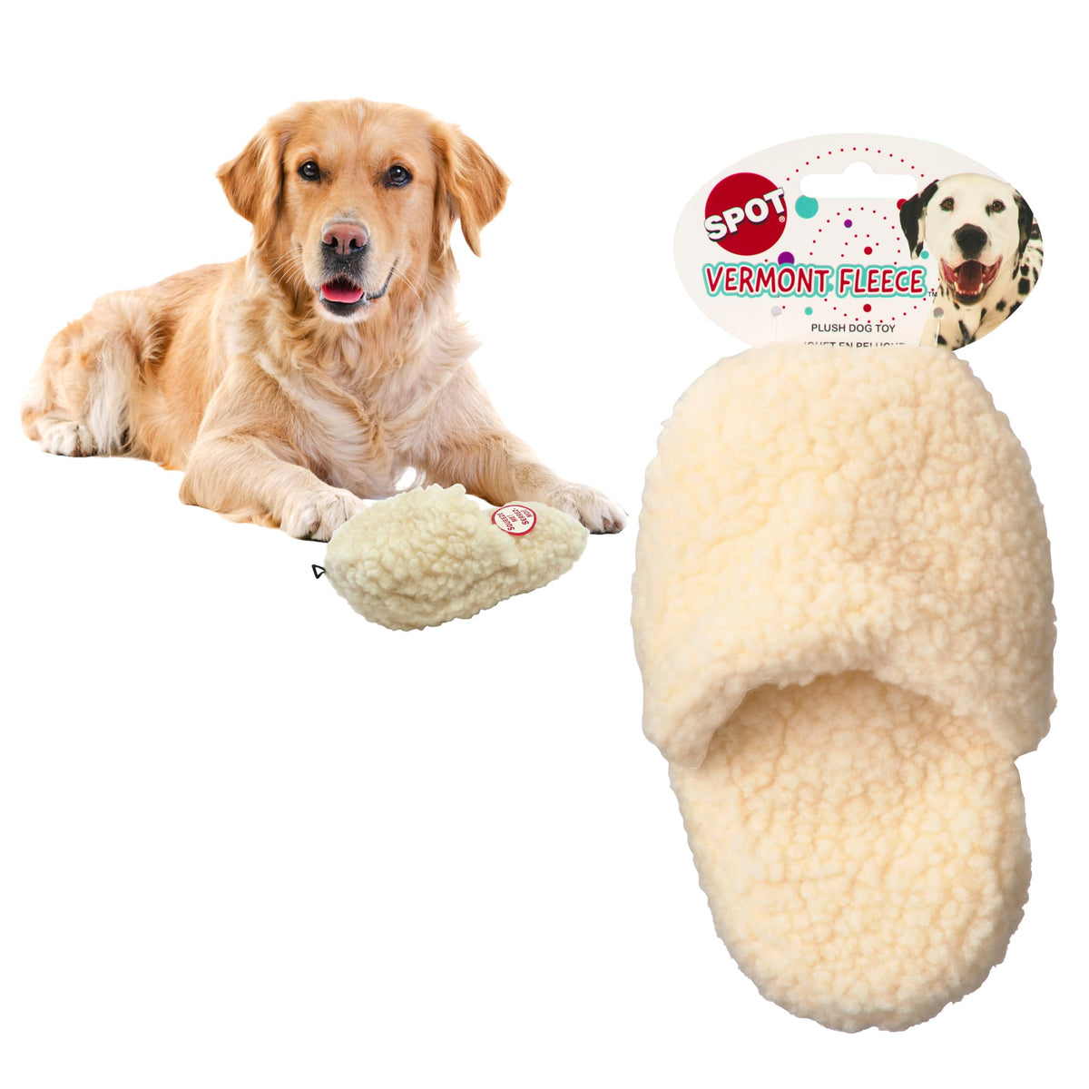 SPOT zapatilla de peluche para perros, 7,5 pulgadas, ideal para acurrucarse.
