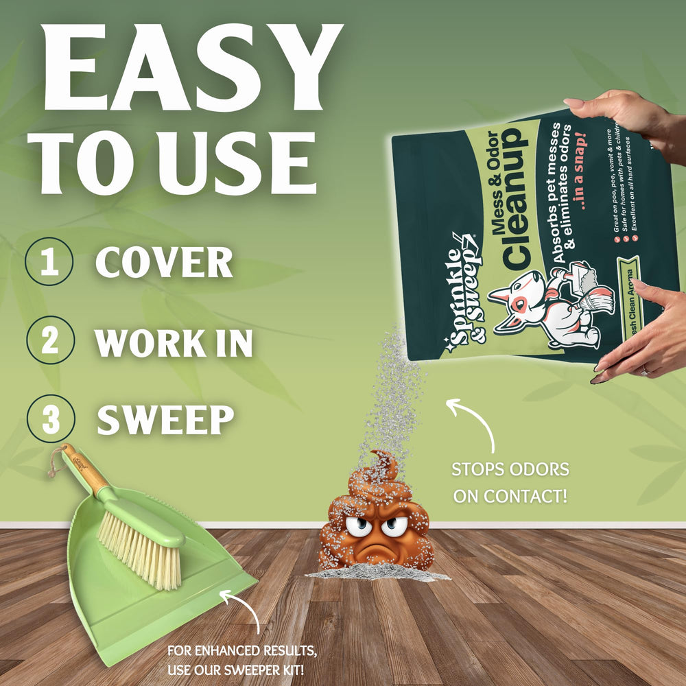 Sprinkle & Sweep: kit de pala y cepillo para recoger residuos sin ensuciarse.