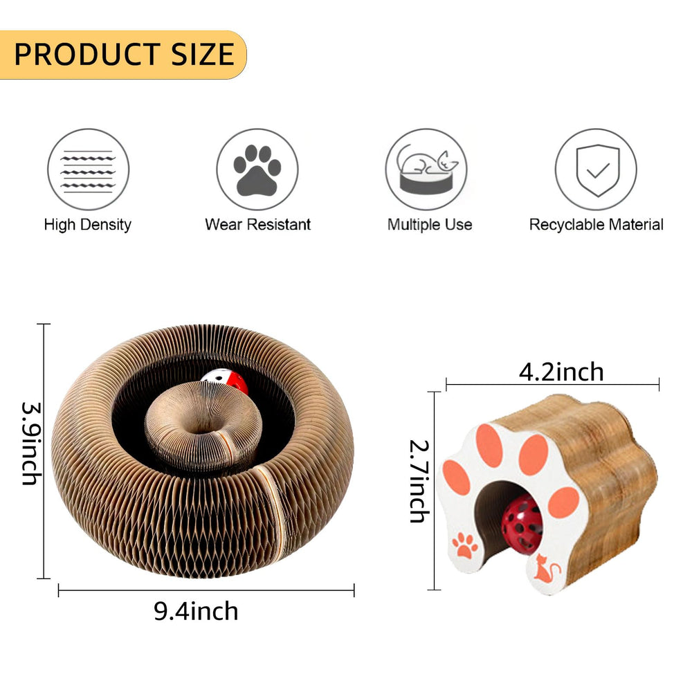 SREBAY Juguete gato bola interactiva con pista para juego.