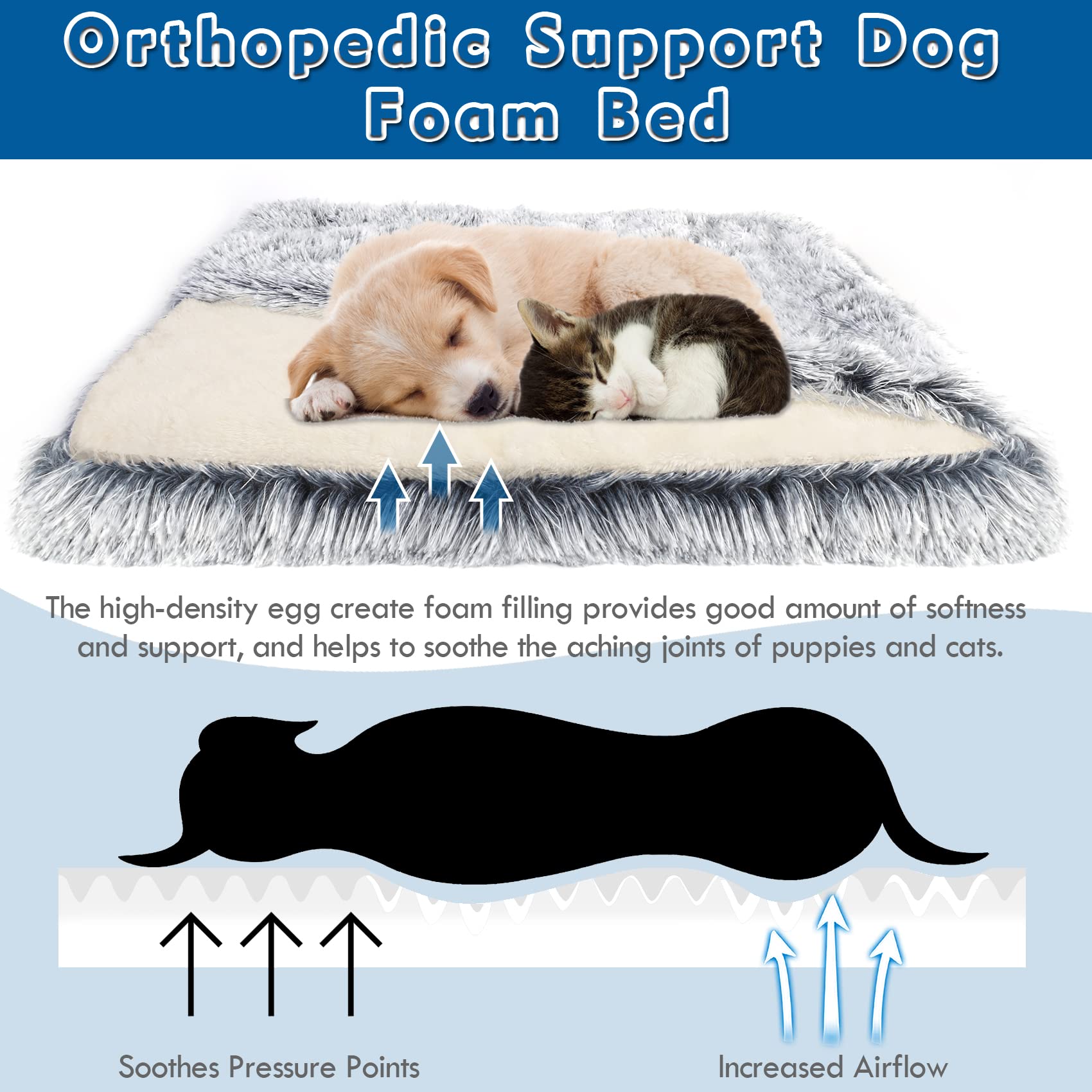 SSAWcasa cama perro dimensiones 33.5x27.6 pulgadas para mascotas pequeñas y medianas.