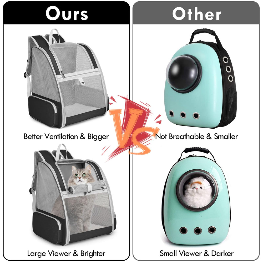 SSAWcasa mochila para gato, entrada superior para colocar y sacar fácilmente.