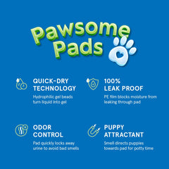 Stack Man Puppy Pads proteccion-22x22 para suelo, contencion de fugas sin manchas.