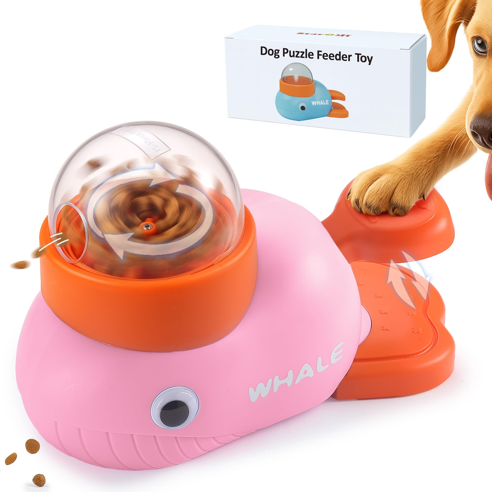 Star&Mi Juguete interactivo para perros en forma de ballena que estimula la mente