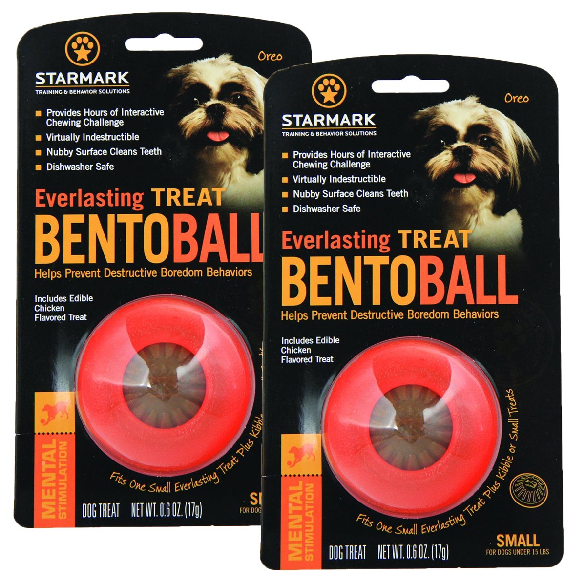 Starmark bolas Bento pequeñas con premios eternos para perros pequeños.