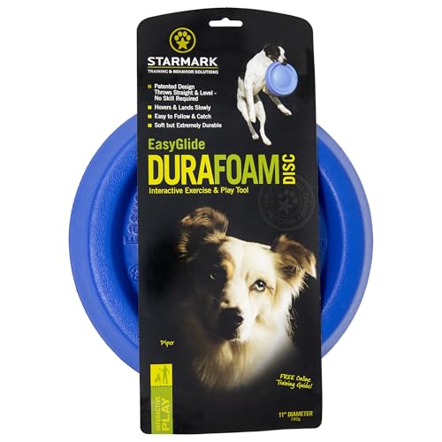 Starmark Easy Glide DuraFoam, disco amarillo 11in, vista frontal para atrapar con suavidad.