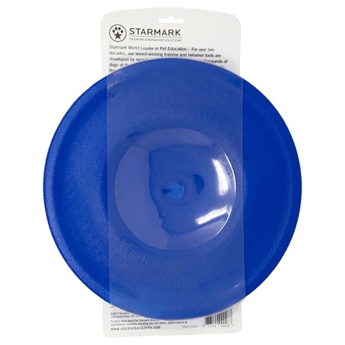Starmark Easy Glide DuraFoam, disco azul 11in, vista frontal para juego seguro en agua.
