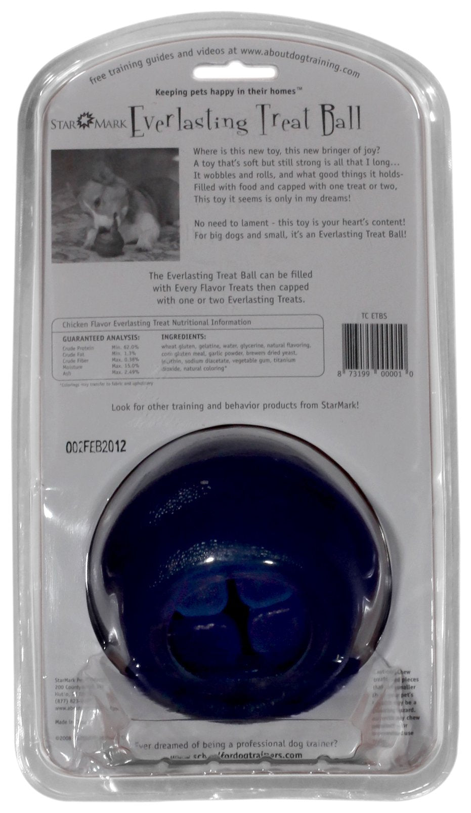Starmark Everlasting Treat Ball para perros medianos y pequeños, tamaño versátil.
