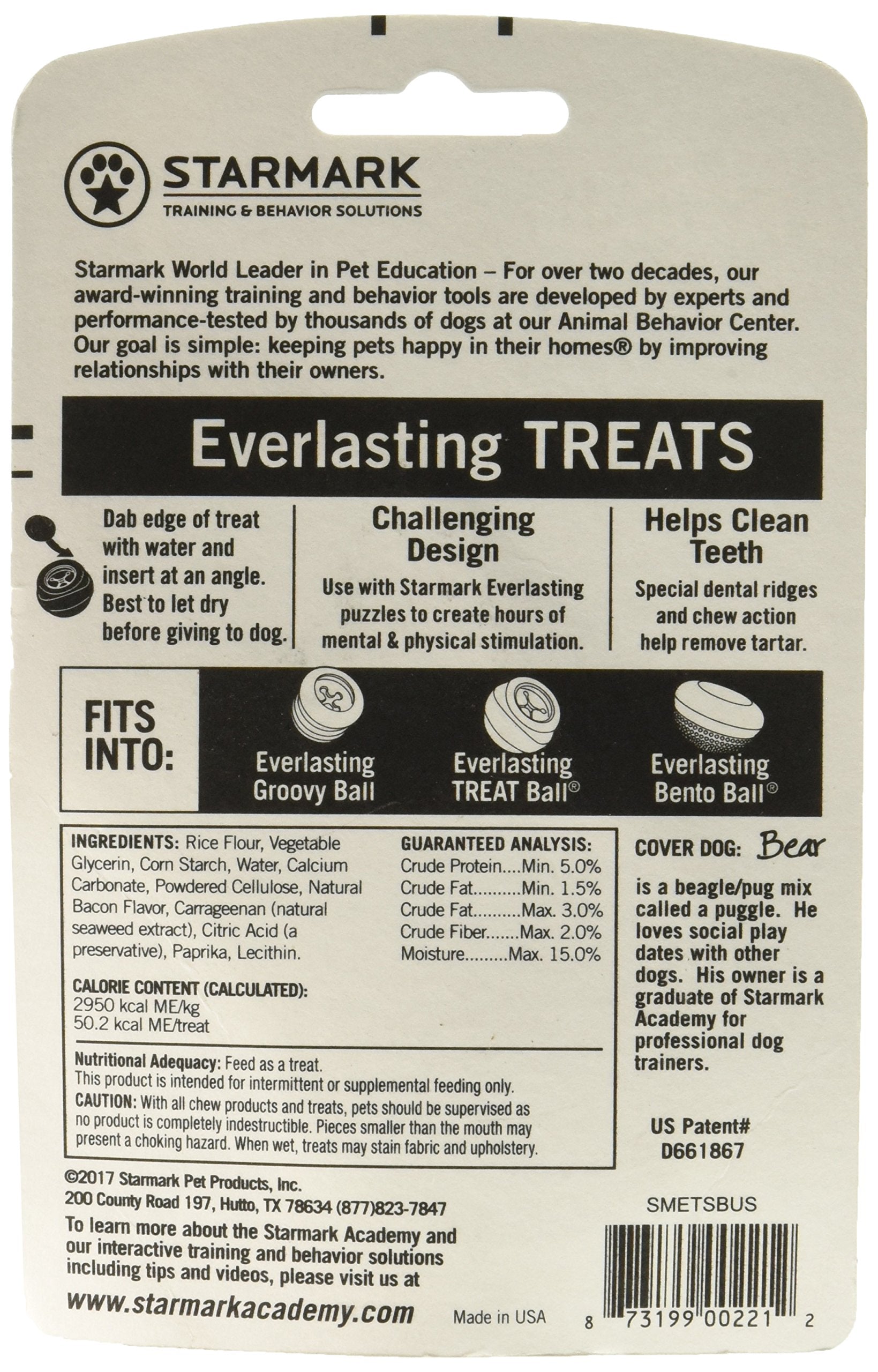 Starmark masticables dentales de tocino para perros; textura agradable para masticar diario.