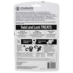 Starmark Twist and Lock: forma de hueso para masticar y estimular el juego del perro