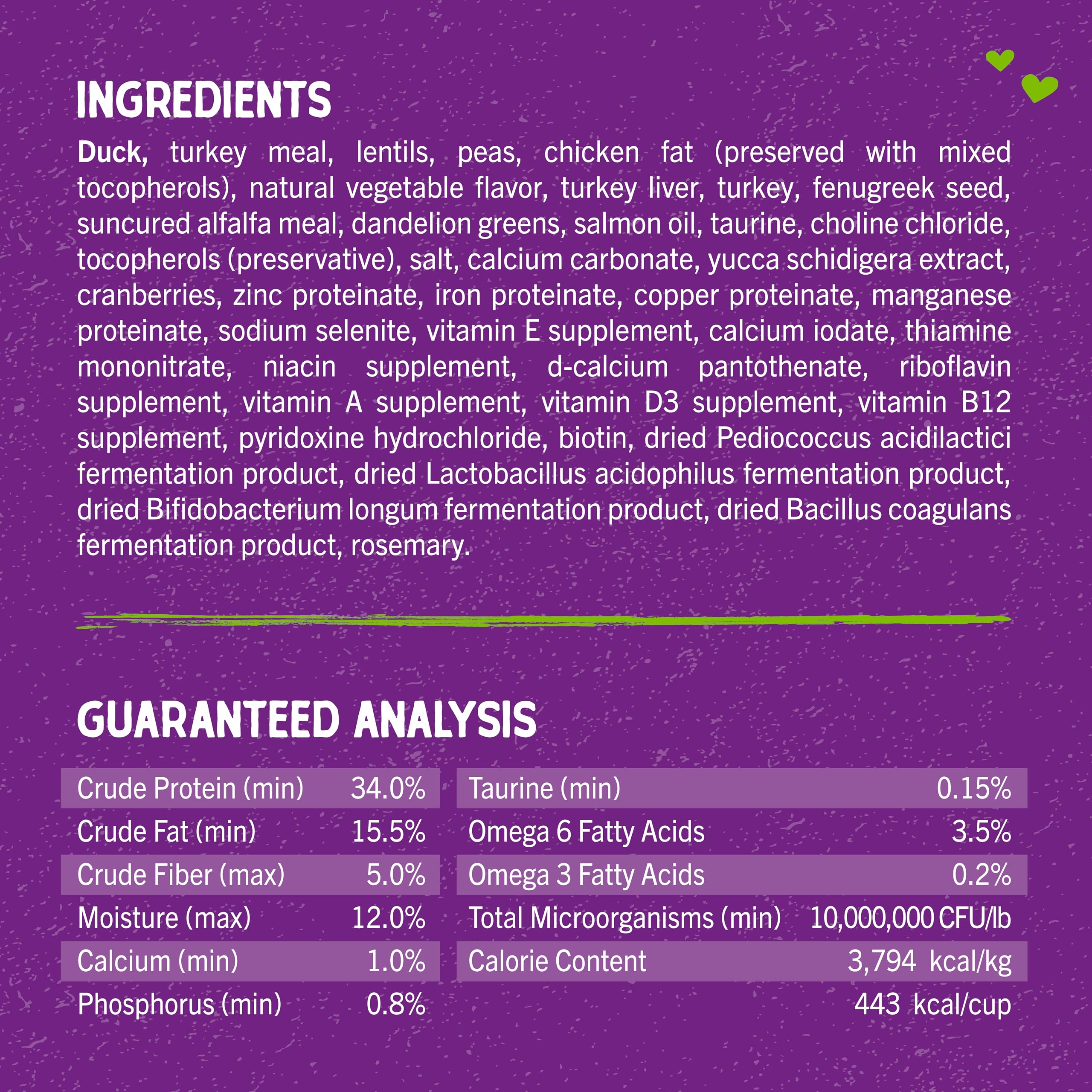 Stella & Chewy's alto contenido proteico, proteína animal 65-70%.