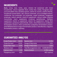Stella & Chewy's alto contenido proteico, proteína animal 65-70%.