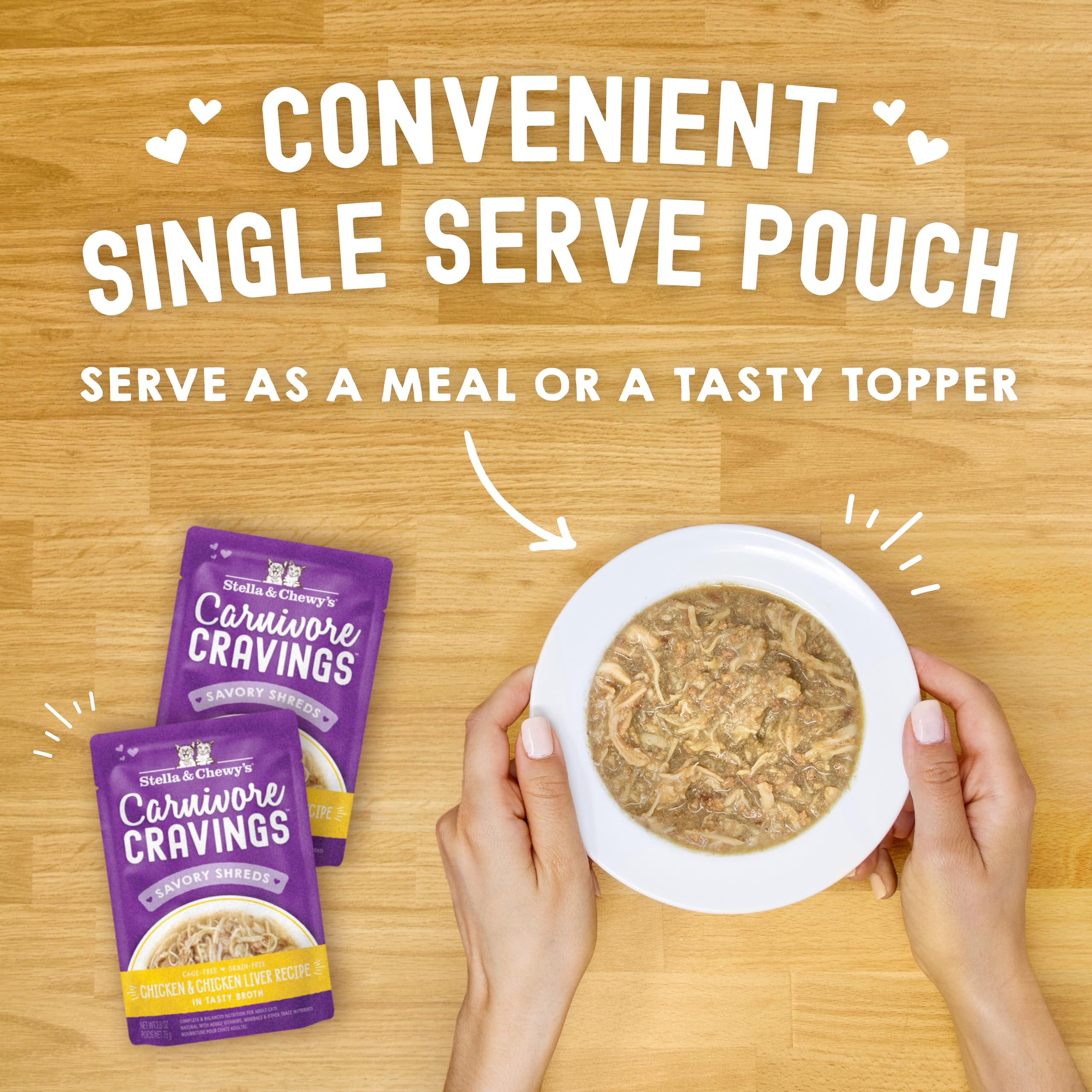 Stella & Chewy's Carnivore Cravings: puede servir como comida completa o topper.