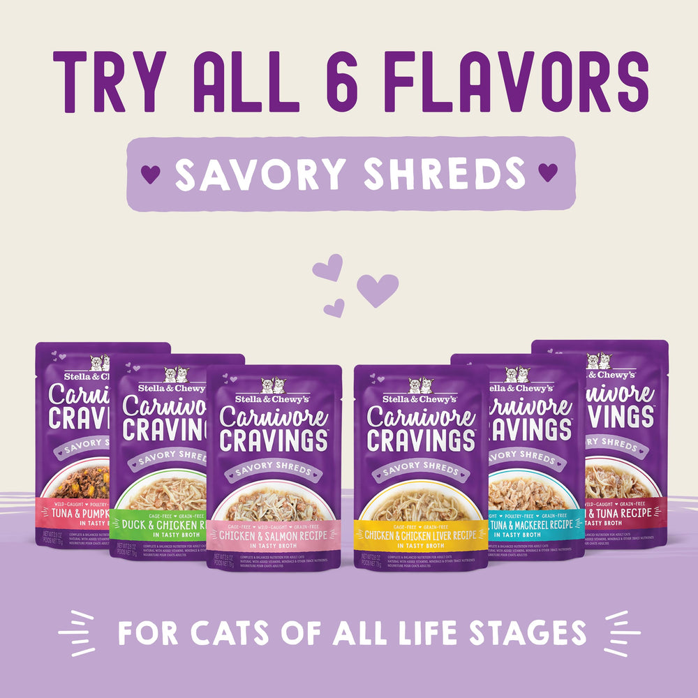 Stella & Chewy's Carnivore Cravings, textura tipo presa natural que gusta a gatos curiosos